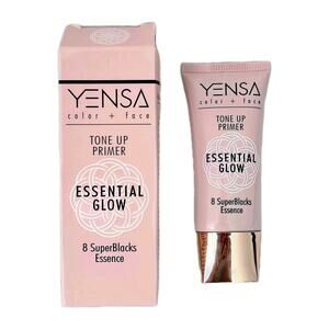 YENSA Tone Up Primer Essential Glow 8 Superblacks Essence 1 oz. Face+ Color New